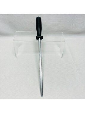 J.A. Henckels 9" Steel Knife Sharpener Honing Rod Black Handle Germany